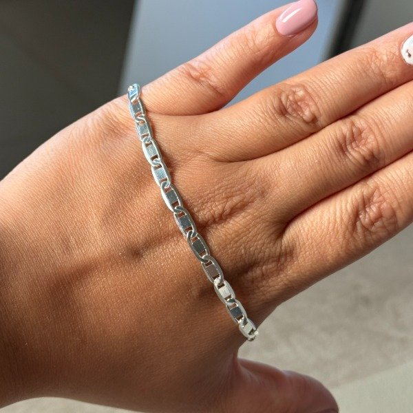 Producto - PULSERA HOMBRE -PLATA 925- ESLABON PARTIDO