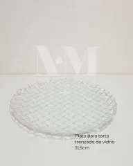 Producto - Plato de torta trenzado 31,5cm vidrio