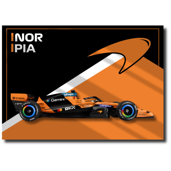 Producto - Póster Cartel de Chapa Mclaren F1 2026