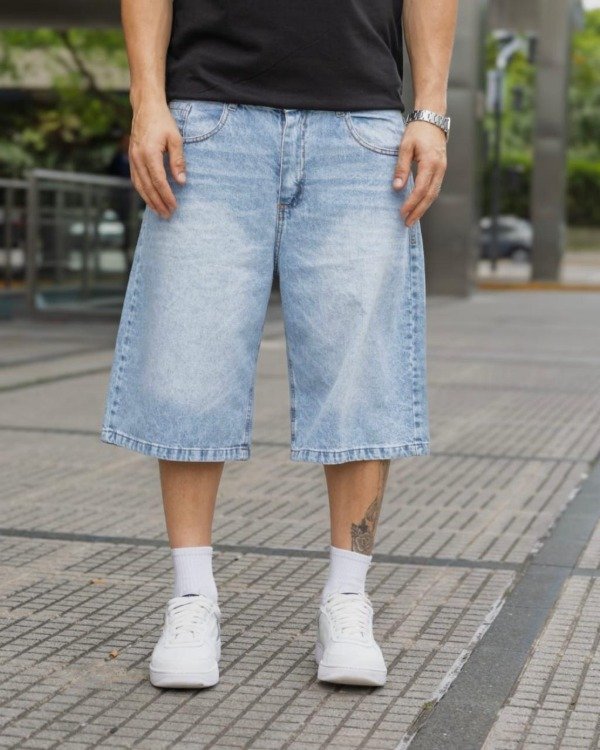 Producto - Bermuda Baggy Celeste - 0