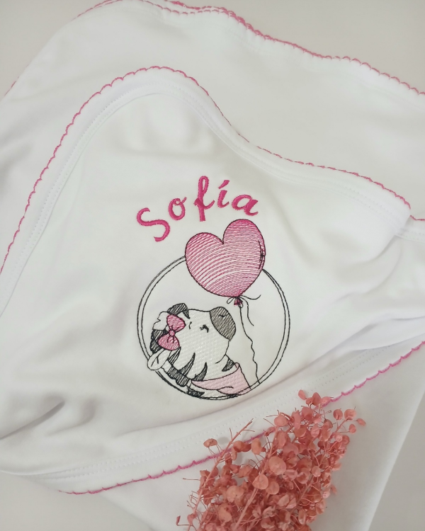 Producto - Manta personalizada cebrita fucsia