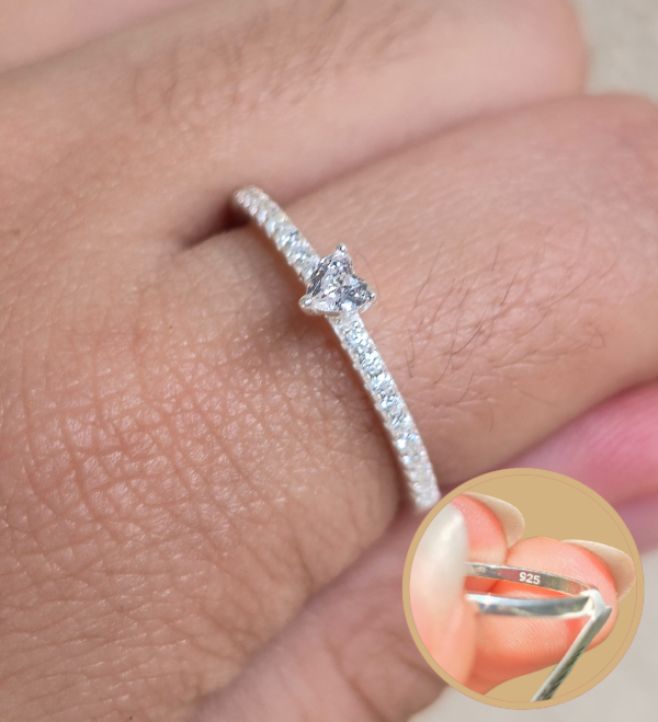 Producto - Anillo corazon delicate PLATA 925 (grabado)