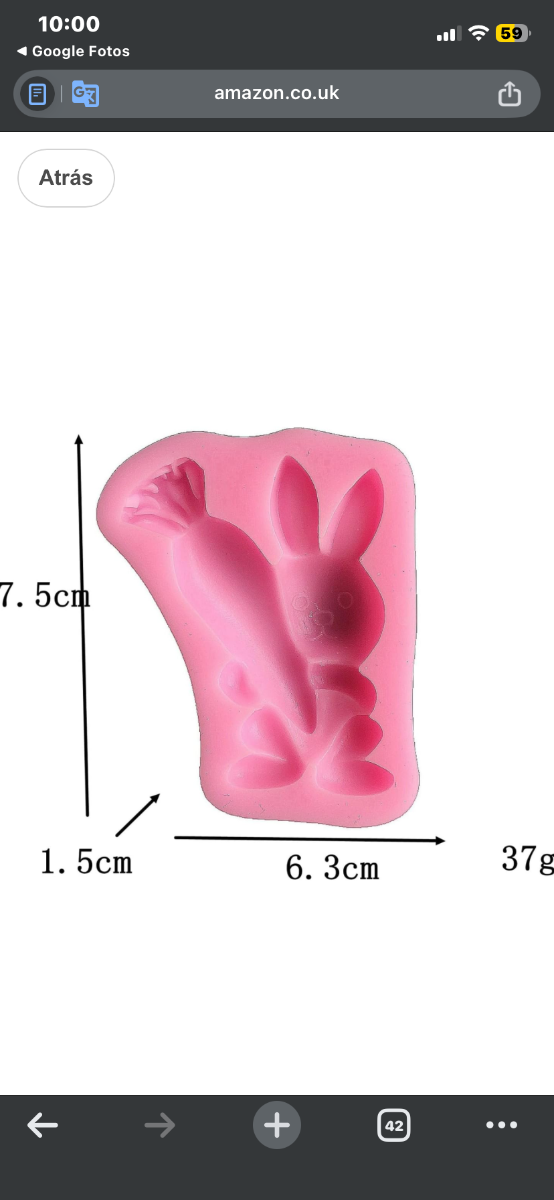 Producto - Moldé de conejo con zanahoria
