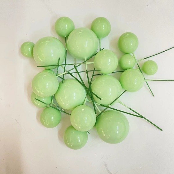 Producto - Set de esferas plasticas verde manzana 20 unidades