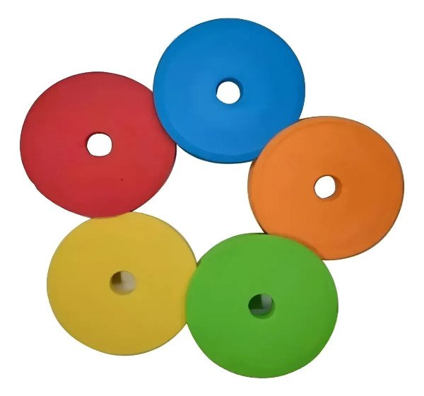 Producto - Tablita tipo Alfajor Goma Eva Reforzada 7cm diametro 0.7cm ancho Varios Colores - 0
