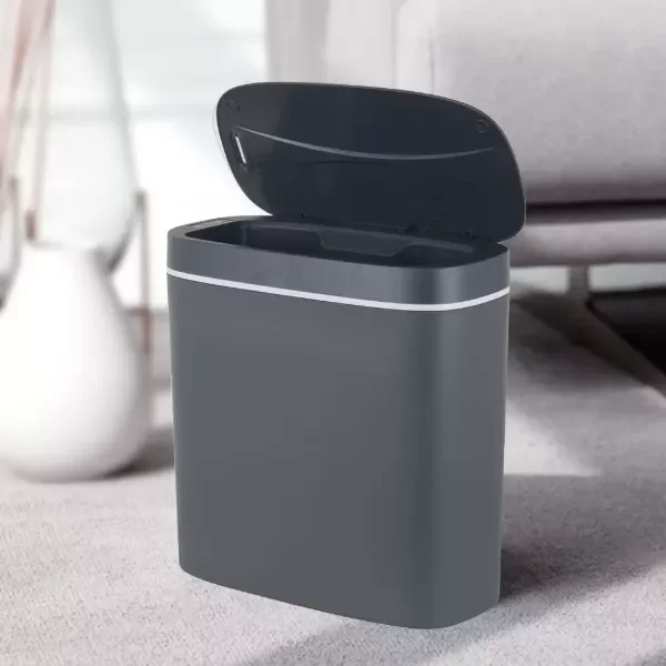 Producto - Tacho Cesto Basura Apertura Automática Sensor Mano Pie 14lt