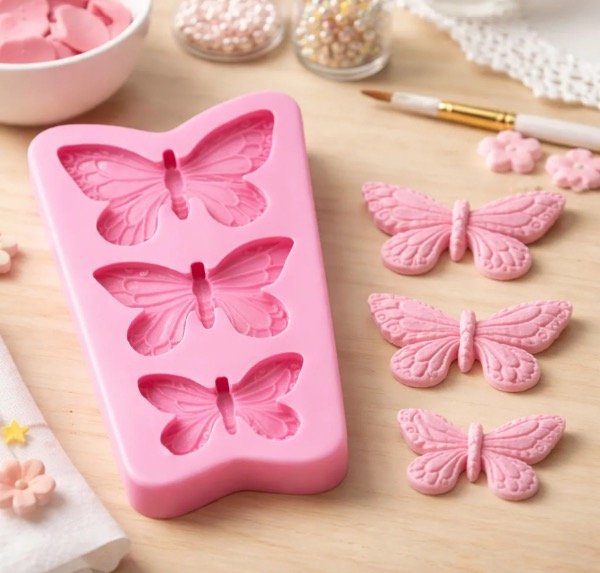 Producto - MOLDE SILICONA x3 MARIPOSAS - 2