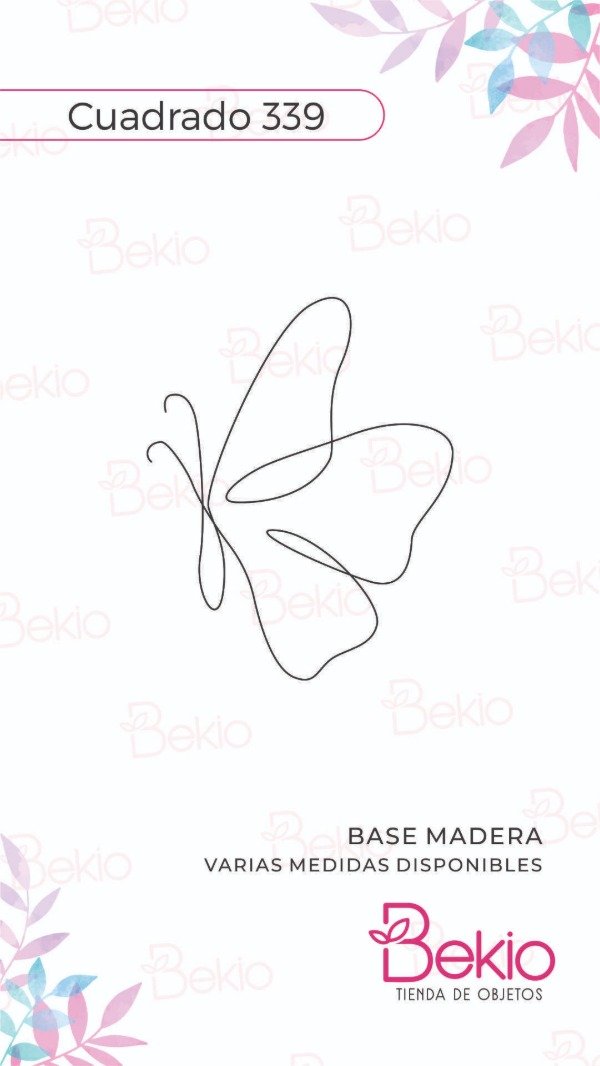Producto - Sello Cuadrado 339 - Mariposa