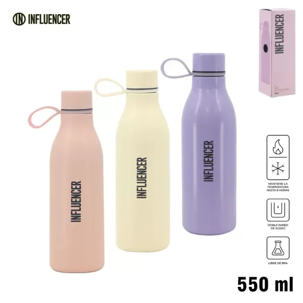 Producto - BOTELLA TERMICA AC INOX INFLUENCER 550 ML 68.X1601 - 0