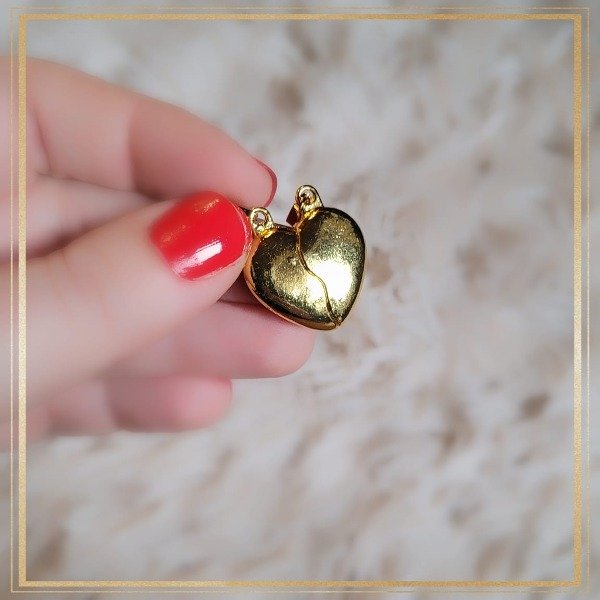 Producto - Dije compartir corazon (dorado)