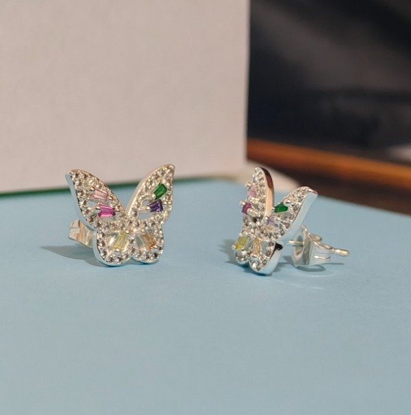 Producto - AROS MARIPOSA CUBIC COLORES