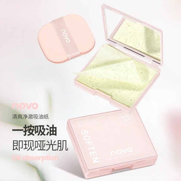 Producto - Papeles secante de aceite Facial con espejo 100 hojas - NOVO