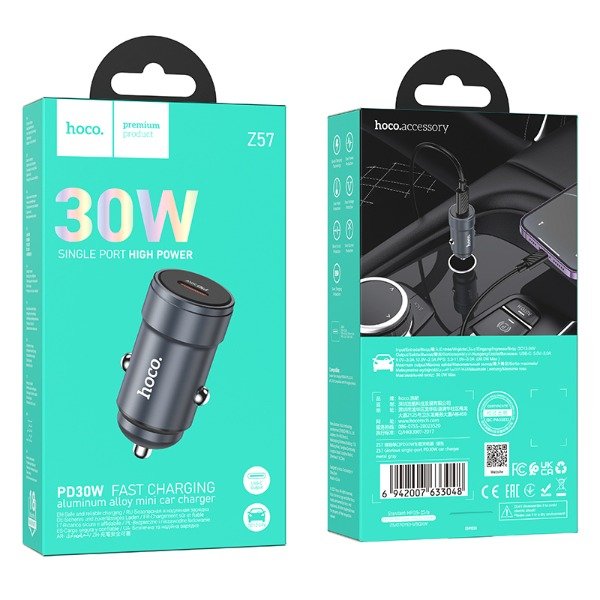 Producto - HOCO - Z57 Cargador Auto Single Port 30W - 0
