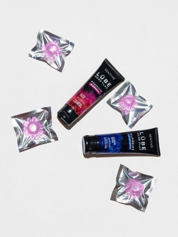 Producto - Anal Lube Relaxing + Lube Supreme Retardante + Set 4 Anillos Peneanos Bulk