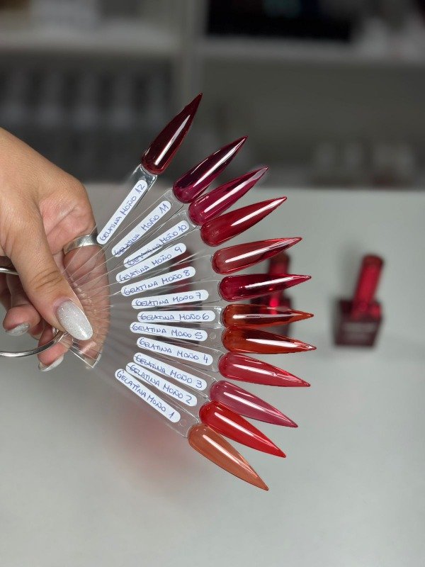 Producto - Esmalte semipermanente - CHARM LIMIT "GELATINAS ROJOS" MOÑO