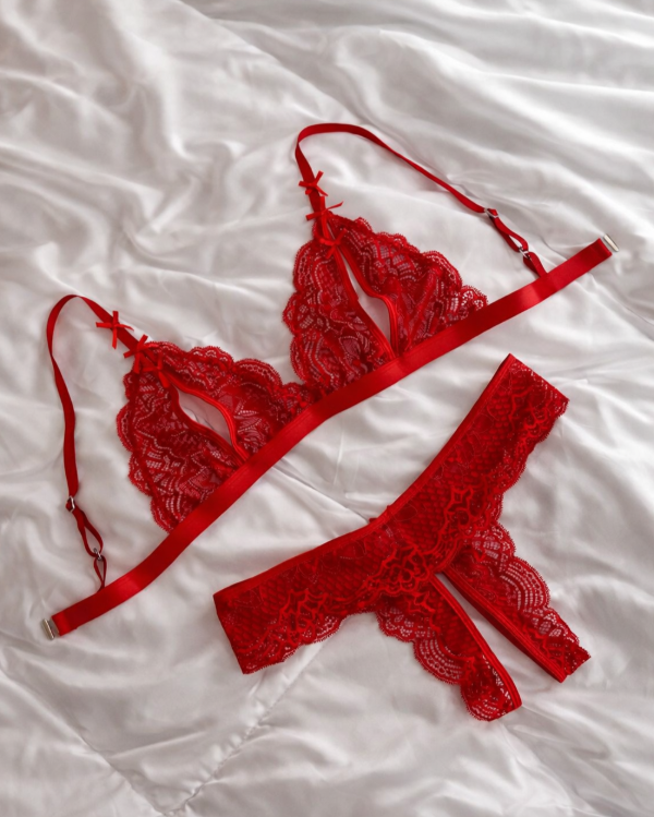 Producto - SET SPICY ROJO (BRALETTE Y LESS ABIERTOS)