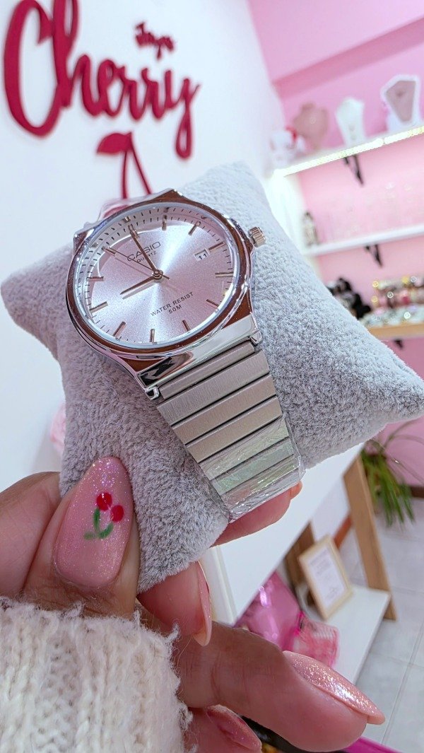Producto - Casio clasico plateado dial blanco - 1
