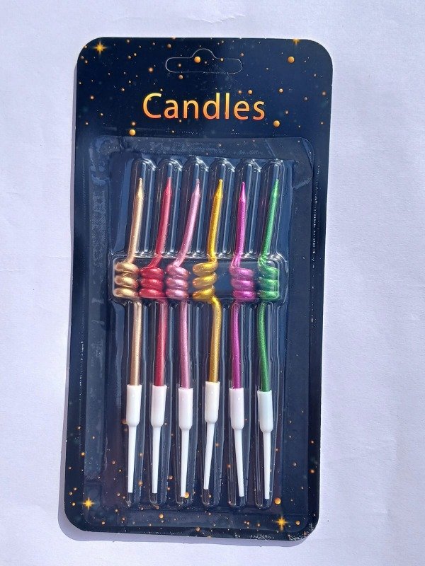 Producto - Vela Metalizada Resorte Multicolor