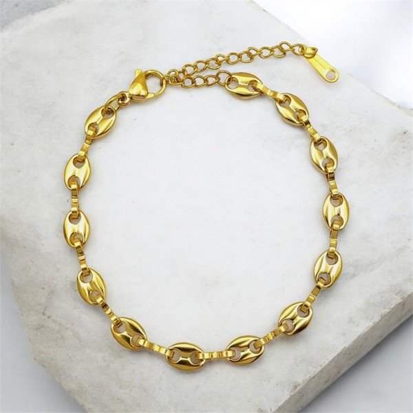 Producto - Pulsera Bobbie de eslabones de grano de café