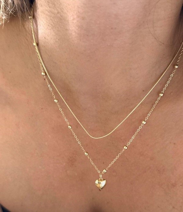 Producto - Set ac dorado cadena doble