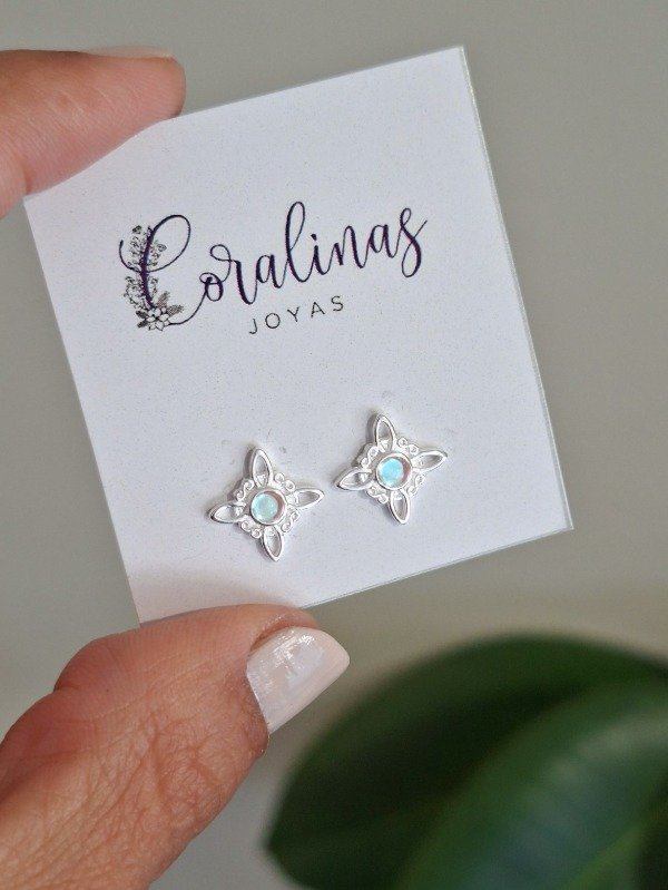 Producto - Aros Nudo de Bruja Opalo
