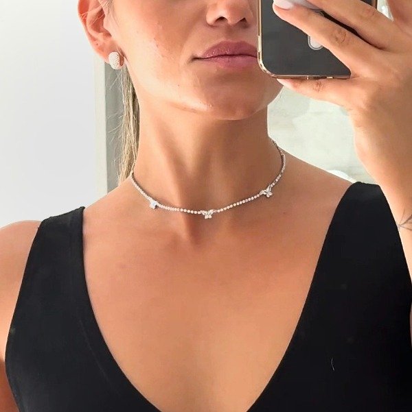 Producto - Choker mariposas con strass