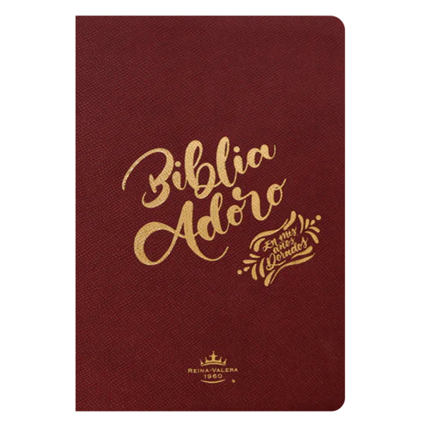 Producto - Biblia Adoro Reina Valera 1960 Letra Grande Imitación Piel Vino