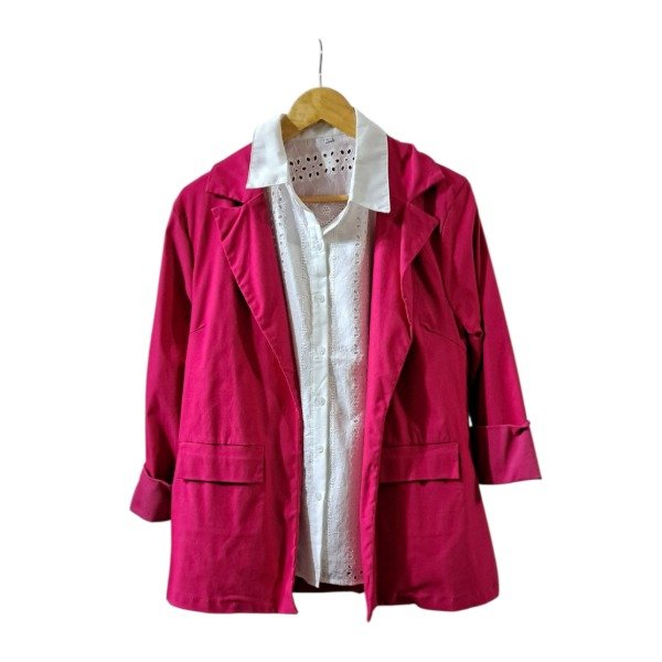 Producto - Blazer Bengalina Fucsia. Talle 46/48(5-6) - 1