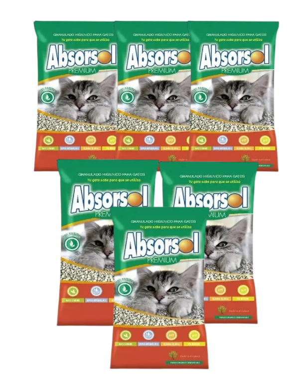 Producto - Piedras Sanitarias Absorsol Premium Pack de 6 Bolsas x 3,6 kg