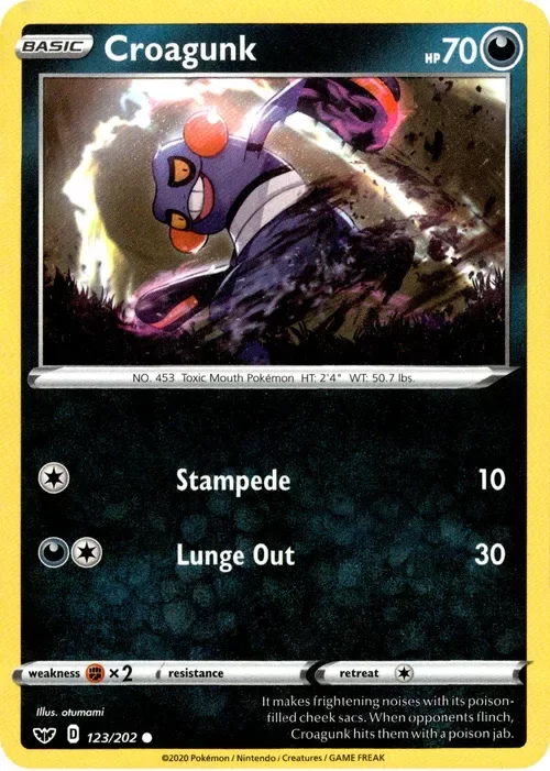Producto - Croagunk - 123/202 - Sword and Shield