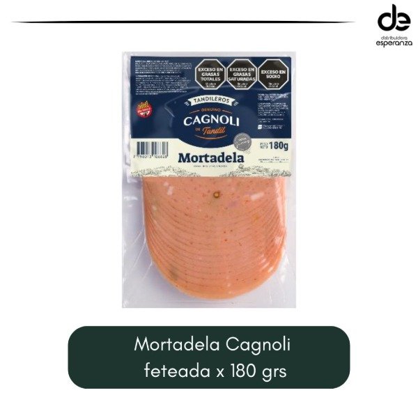 Producto - Mortadela feteada x 180 grs Cagnoli