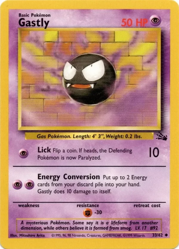 Producto - Gastly 33/62 Fossil Unlimited
