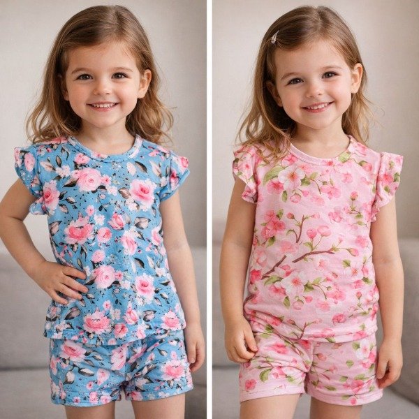 Producto - PIJAMA VERANO FLORES (ROSA)