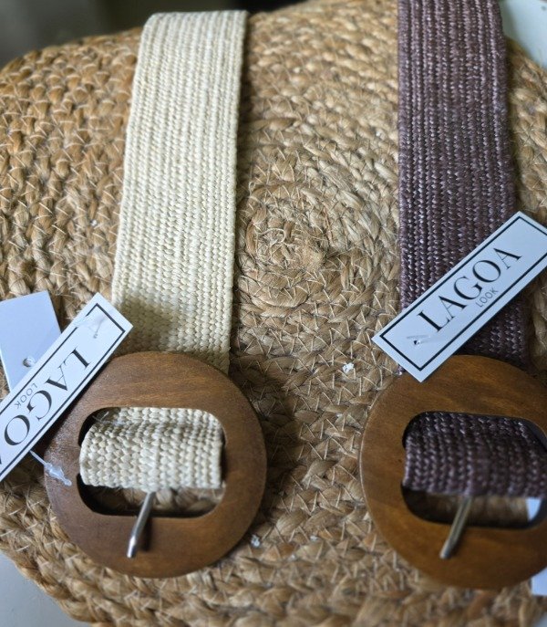 Producto - Cinto yute hebilla madera 058