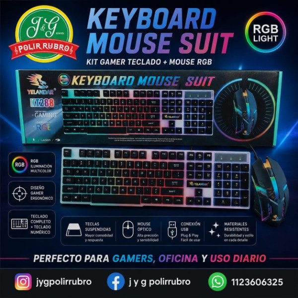 Producto - TECLADO GAMER KEYBOARD MOUSE