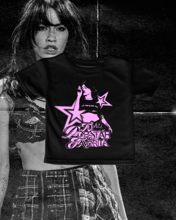 Pink popstar baby tee rosa