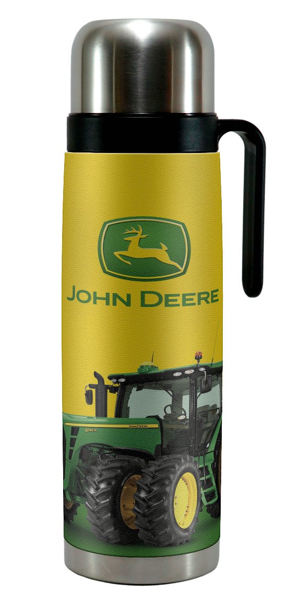 Producto - TERMO ACERO MEDIA MANIJA 1L ECOCUERO JOHN DEERE