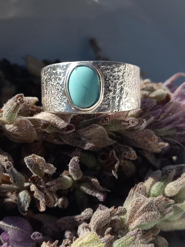 Producto - Anillo de Turquesa y plata 17 mm