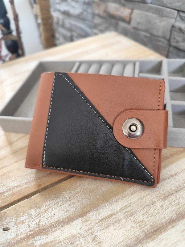 Producto - Billetera hombre marrón y negra.