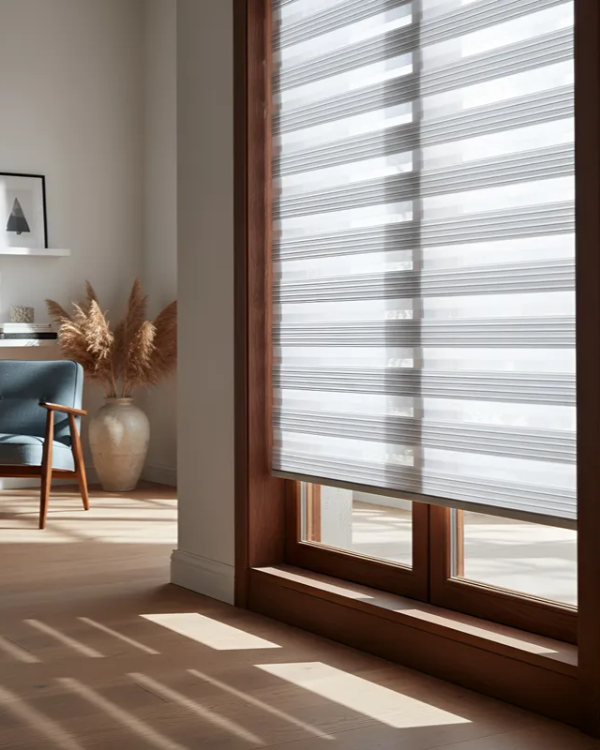 Producto - Cortina Roller Doble Zebra Con Brillo- Eclipse 180cm