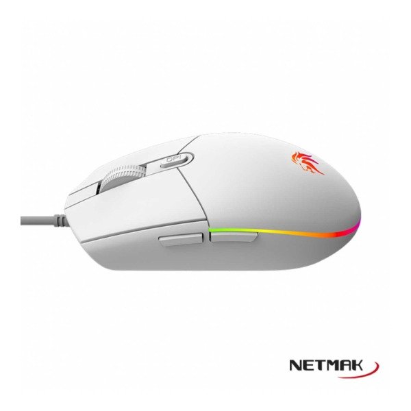 Producto - MOUSE NETMAK GAMER NM-EXPERT RGB BLANCO
