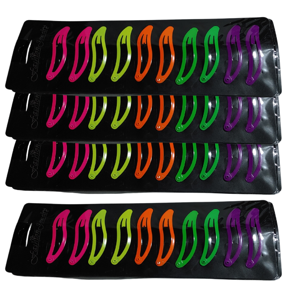 Producto - Hebillas De Pelo Tic Tac Onduladas Coloridas Mujer Pack X 10 - 4