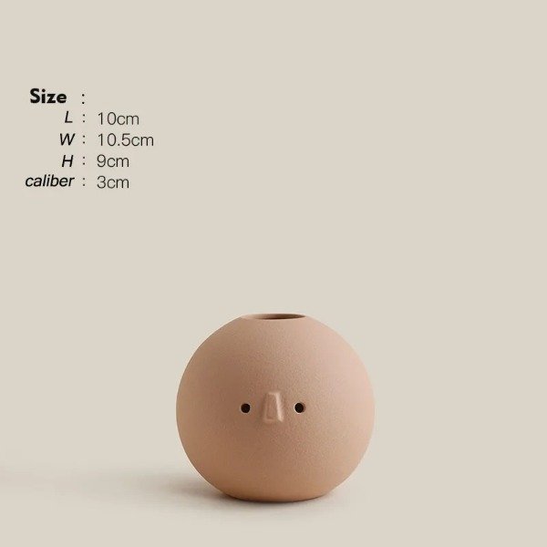 Producto - Mini Florero Esférico de Cerámica con Diseño Minimalista