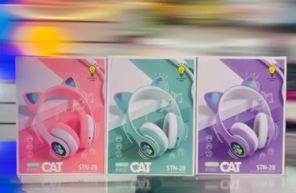 Producto - Audífonos Inalámbricos Bluetooth LED Rgb CAT Orejas Gato STN-28 - 2