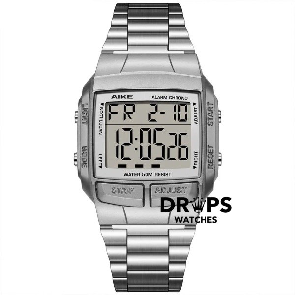 Producto - Reloj Aike Vintage Digital AK1989 Silver