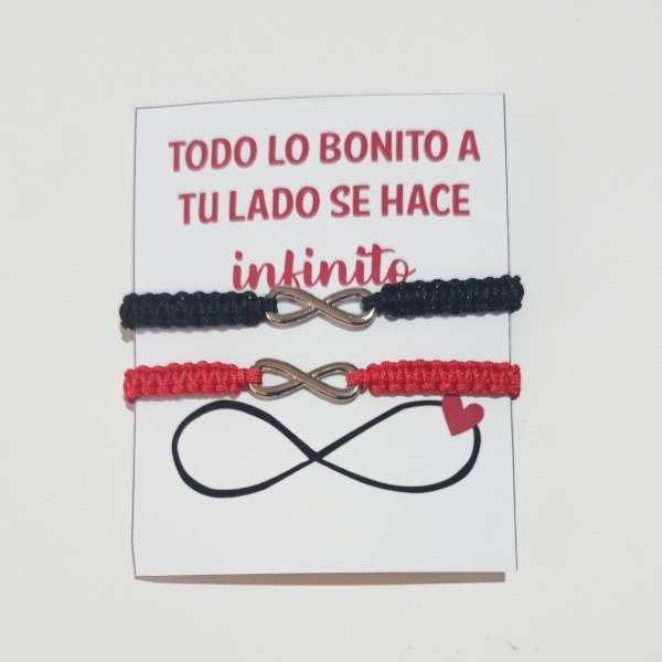 Producto - Pulseras infinito plateadas