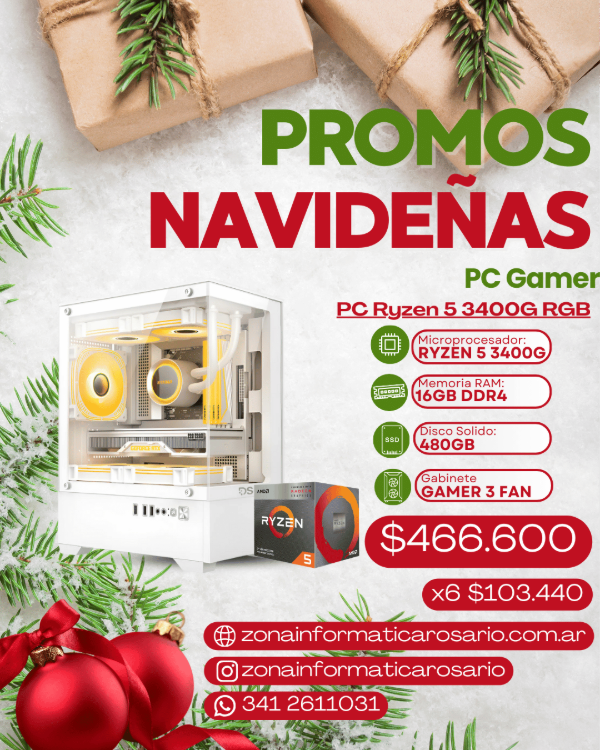 Producto - PC PROMO RYZEN 5 3400G RGB