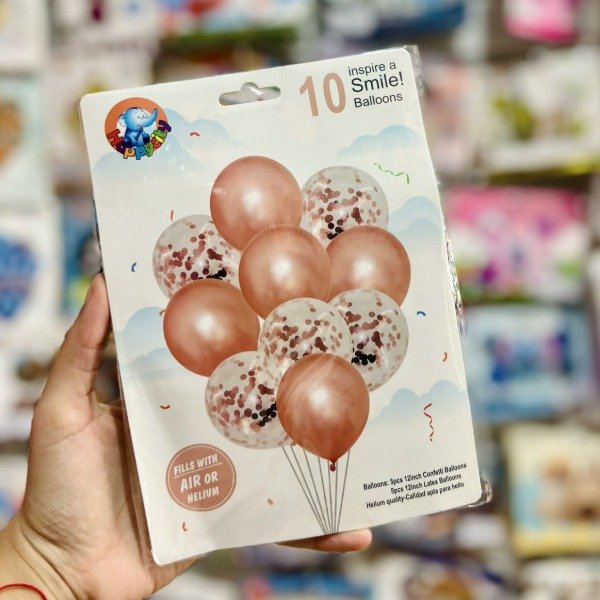 Producto - Set de globos látex ROSA GOLD 10 pcs