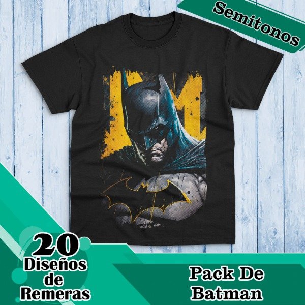 Producto - Diseños Digitales / Plantillas Semitonos Para Remeras Negras De Batman