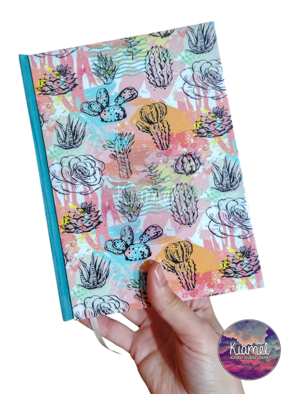 Producto - Agenda 2 días por hoja estampado Cactus